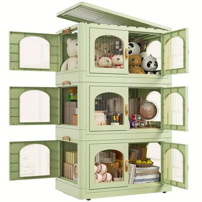 75GAL Plastic Storage Bins With Lids And Magnetic Doors, Food Storage Containers With Lids And Wheels, Closet Organizers And Storage, Storage Cabinet For Quilts, Toys, Shoes, Storage Containers Box For Bedroom, Living Room, Kitchen Organization.